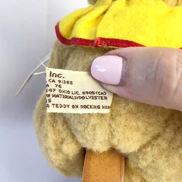 Applause Vintage Plush Teddy Bear Wood Rocking Horse Bears in Toyland 1976 - Picture 6 of 10